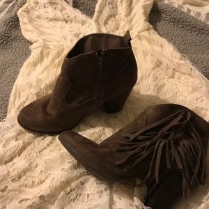 Fringe booties
